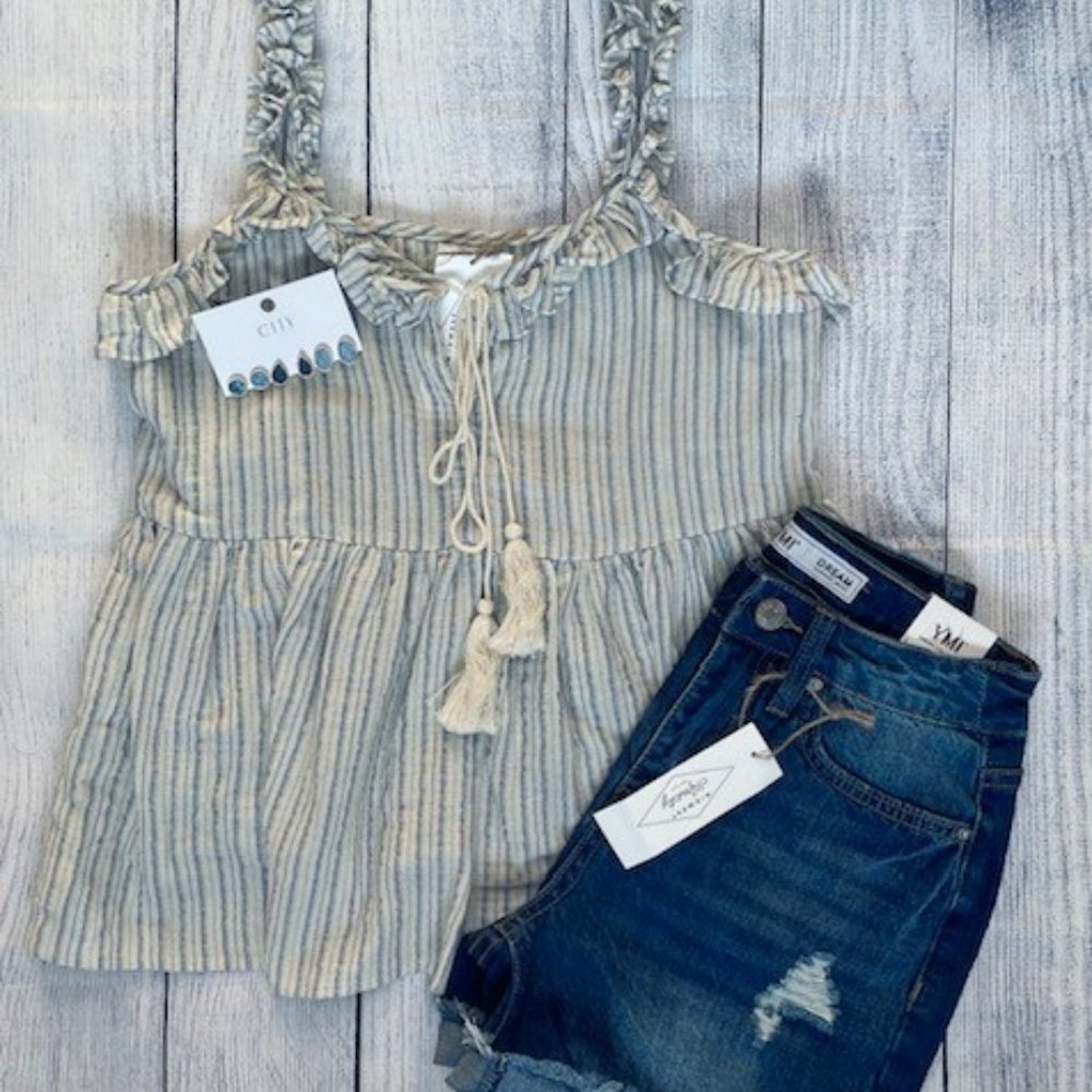 Stripe Ruffle Tank - Picture 5 of 5